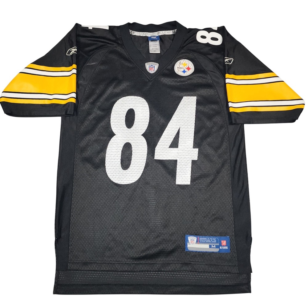 Antonio Brown Steelers Reebok Jersey Mens M Black #84 NFL Football On Field